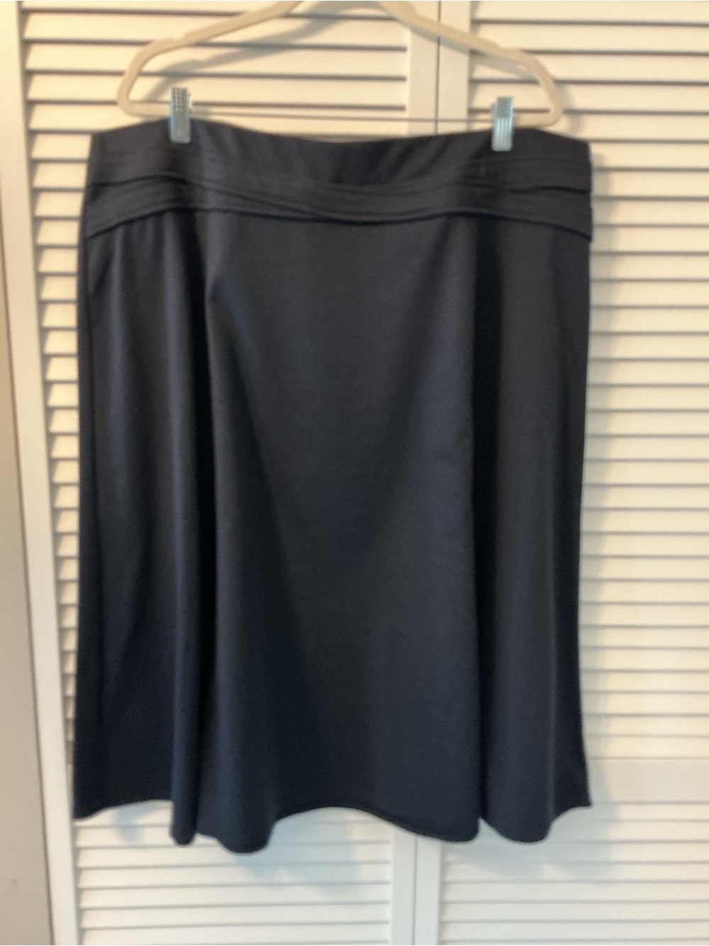 DressBarn Navy A-Line Skirt with decorative Waistband